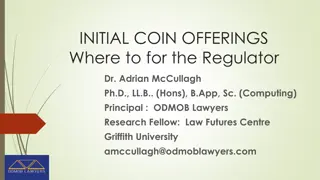 Initial Coin Offerings and Regulatory Challenges