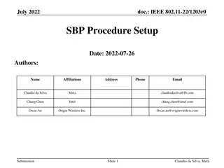 IEEE 802.11-22/1203r0 SBP Procedure Overview