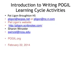 Writing POGIL Learning Cycle Activities Workshop