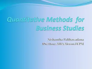 Quantitative Data Analysis in Business Management: Understanding and Application