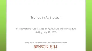 Trends in AgBiotech: Past, Present, and Future Innovations