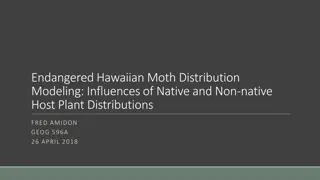 Endangered Hawaiian Moth Distribution Modeling: Native and Non-native Host Plants