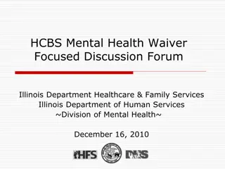 HCBS Mental Health Waiver Quality Improvement Strategy