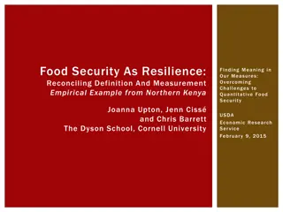 Applying Food Security Measurement in Northern Kenya