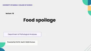 Food Spoilage in Eggs, Poultry, and Fish