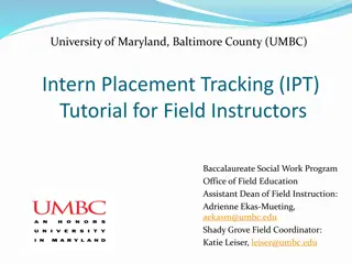 UMBC Intern Placement Tracking System Overview