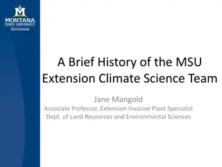 MSU Extension Climate Science Team and Program Overview