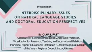 Perspectives on Interdisciplinary Issues in Natural Language Studies and Doctoral Education