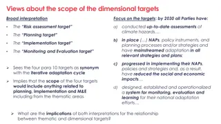 Interpreting Dimensional Targets for Climate Adaptation Cycle