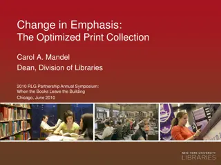 Optimized Print Collection at NYU Libraries Symposium
