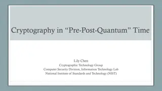NIST Cryptographic Standards Update and Project Progress