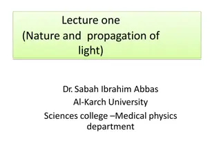 Light: Nature, Propagation, and Models