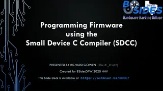 Programming Firmware Using SDCC Compiler for Small Devices