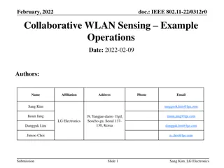 Collaborative WLAN Sensing Operations and Benefits