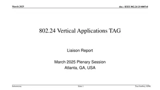 IEEE 802.24-25-0007r0: March 2025 Plenary Session Overview