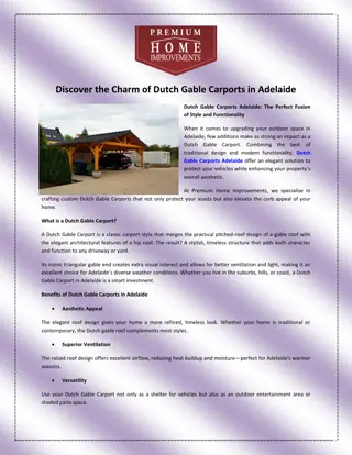 Discover the Charm of Dutch Gable Carports in Adelaide