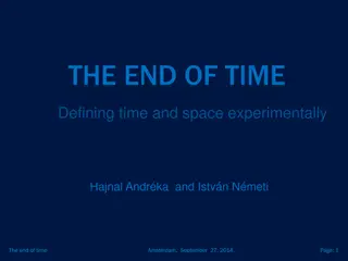 Defining Time and Space Experimentally: The End of Time by Hajnal Andraka and Istvan Nemeti