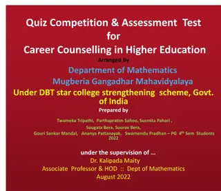 Higher Education Quiz Competition and Career Counselling Assessment