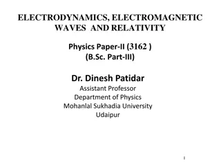 Electrodynamics, Electromagnetic Waves, and Relativity in Physics Paper-II