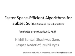Efficient Subset Sum and Related Problems Overview