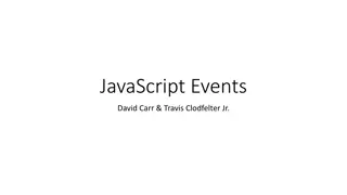 JavaScript Events and Linking Functions to Elements
