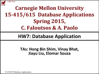 Database Applications at Carnegie Mellon University: CMUPostly Today Web Application