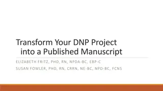 Transforming Your DNP Project into a Published Manuscript - Expert Guidance and Insight