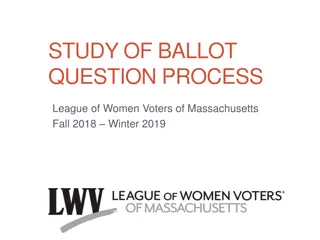 The Ballot Question Process in Massachusetts