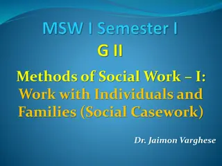 Tools and Methods of Social Work with Individuals and Families