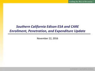Southern California Edison Program Update & Positive Developments