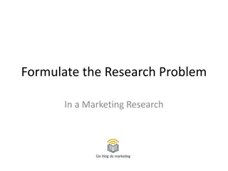 Effective Marketing Research Problem Formulation Guide