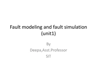 Fault Modeling and Simulation in VLSI Technology