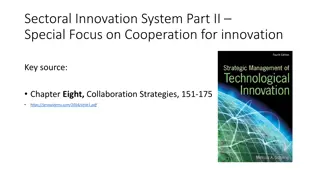 Cooperation Strategies for Innovation in Sectoral Systems