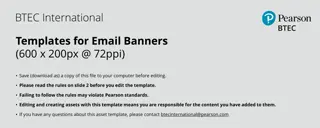BTEC International Email Banner Templates Guidelines