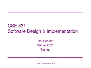 Software Design and Implementation: Testing, Grading, and Feedback