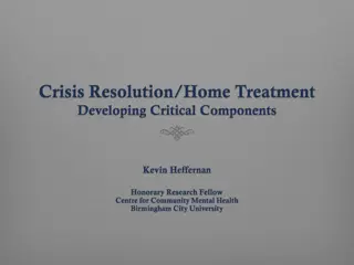 Crisis Resolution and Home Treatment: Key Components by Kevin Heffernan