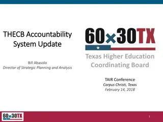 THECB Accountability System Update and Methodology Changes