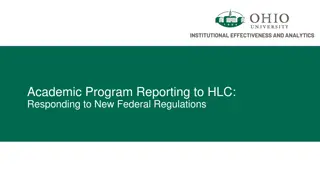 Responding to New Federal Regulations: Academic Program Changes and Guidelines