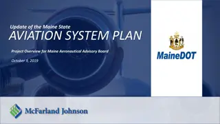 Maine State Aviation System Plan Overview 2019 Update