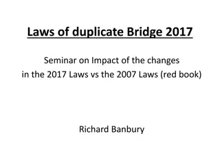 Impact of Changes in Duplicate Bridge Laws 2017 vs. 2007: Seminar Insights