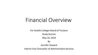 Seattle Colleges Financial Overview for Board of Trustees Study Session May 10, 2018