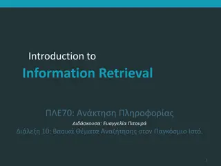 Introduction to Information Retrieval Examples and Applications