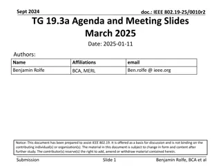 IEEE 802.19-25/0010r2 TG19.3a Meeting Slides March 2025