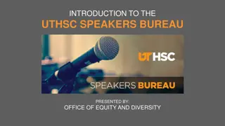 UTHSC Speakers Bureau - Facilitating Community Engagement and Professional Development