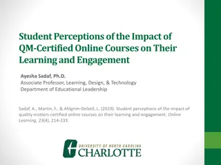 Impact of QM-Certified Online Courses on Student Learning