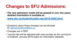 Changes to SFU and UBC Admissions Requirements 2019-2020