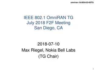 IEEE OmniRAN TG July 2018 F2F Meeting San Diego Details