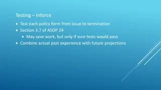 Testing Inforce Policies and Model Governance for Actuarial Success