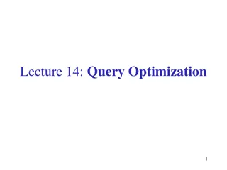 Query Optimization and Algebraic Laws Overview