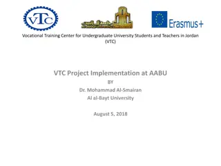 Vocational Training Center for Undergraduate Students and Teachers in Jordan - Project Overview